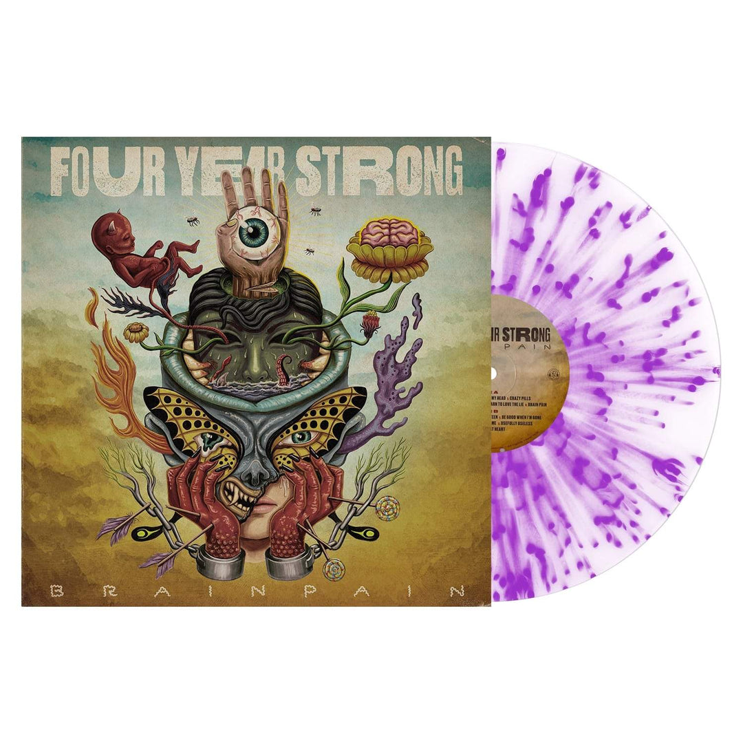 Brain Pain - Clear with Purple Splatter LP