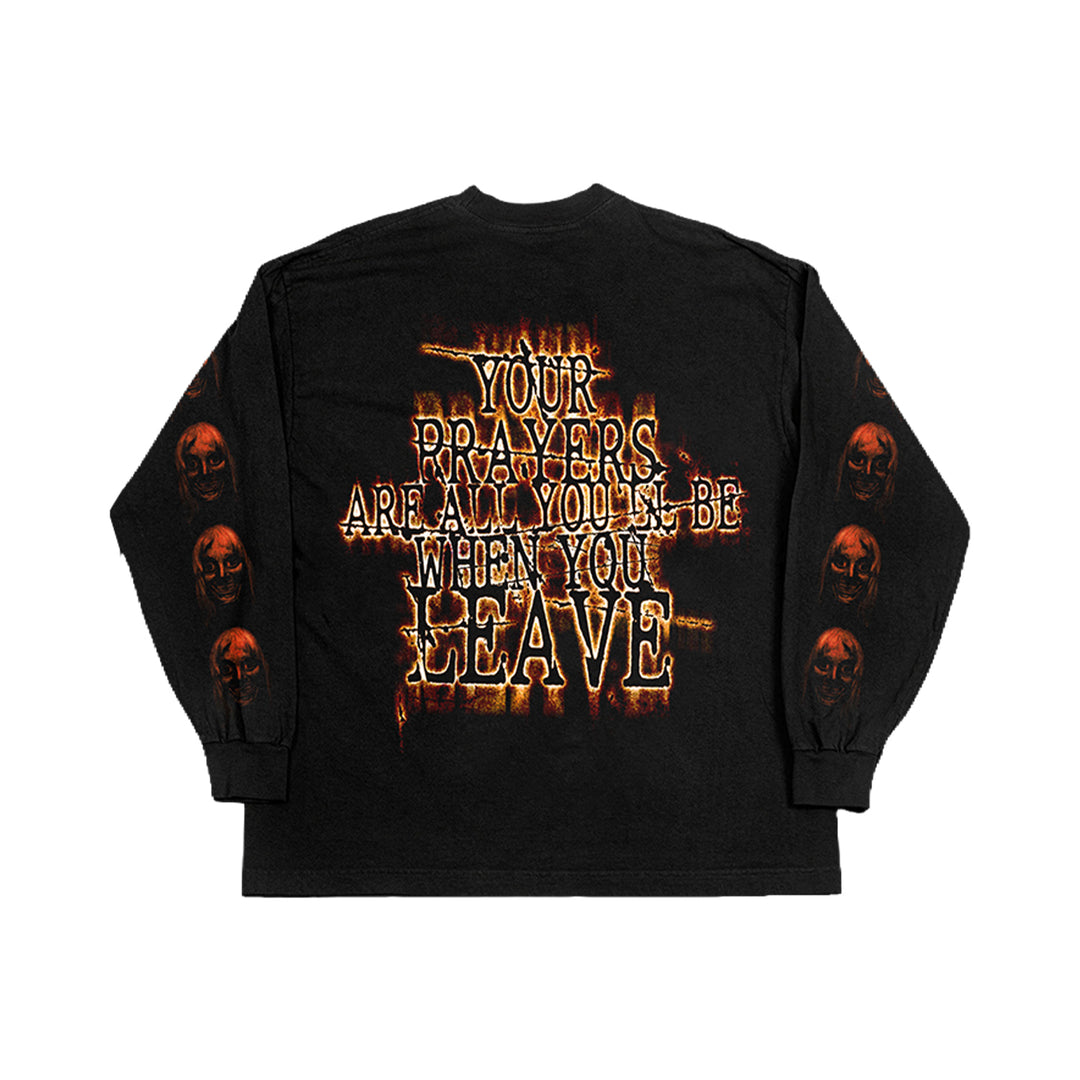 Control Burns Longsleeve Black T-Shirt