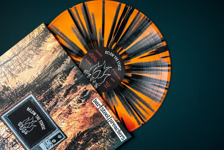 Below The Static - Orange & Oxblood Aside/Bside with Heavy Black Splatter LP - Vinyl