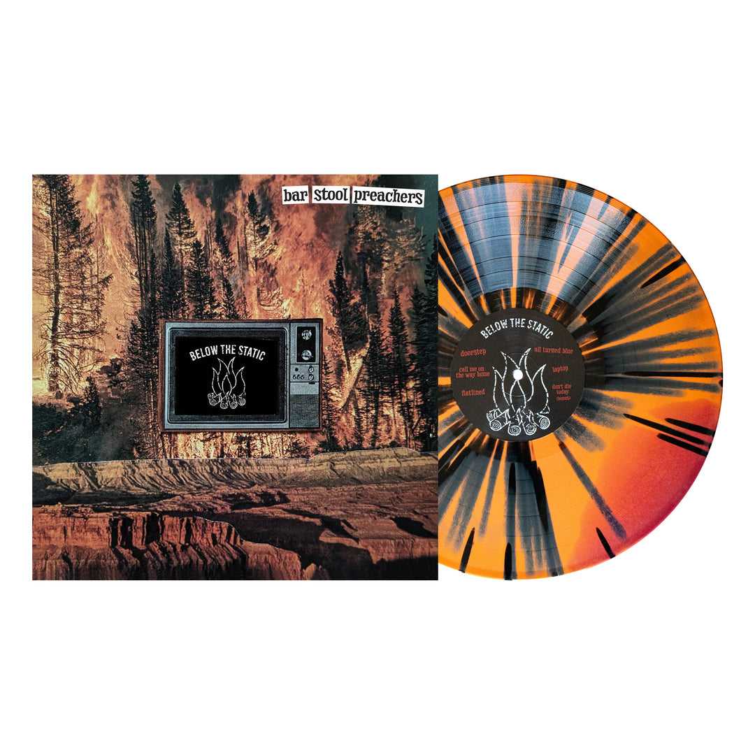 Below The Static - Orange & Oxblood Aside/Bside with Heavy Black Splatter LP - Vinyl