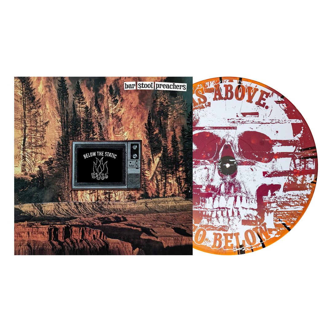Below The Static - Orange & Oxblood Aside/Bside with Heavy Black Splatter LP - Vinyl