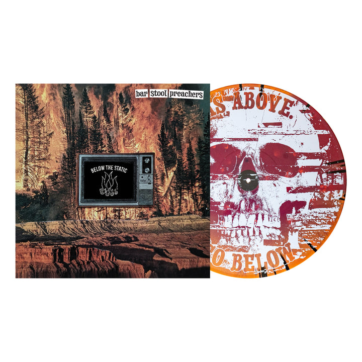 Below The Static - Orange & Oxblood Aside/Bside with Heavy Black Splatter LP - Vinyl