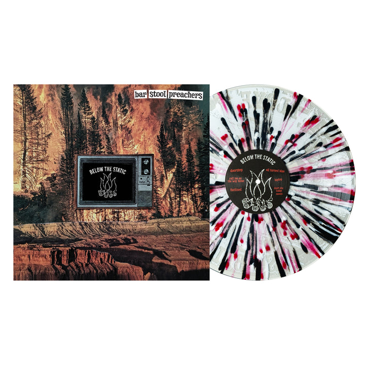 Below The Static - Clear with Red Black & White Splatter LP - Vinyl