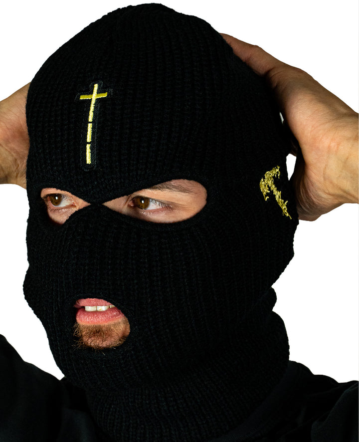 Cross Black Ski Mask