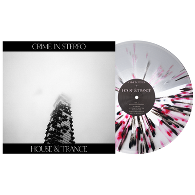 House & Trance - White in Half Clear / Half Silver with Black & Red Splatter LP