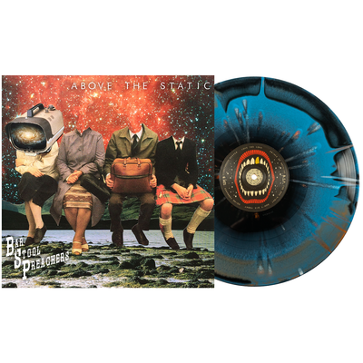 Above The Static - Halloween Orange, Cyan Blue & Black Aside/Bside w/ White & Orange Splatter LP