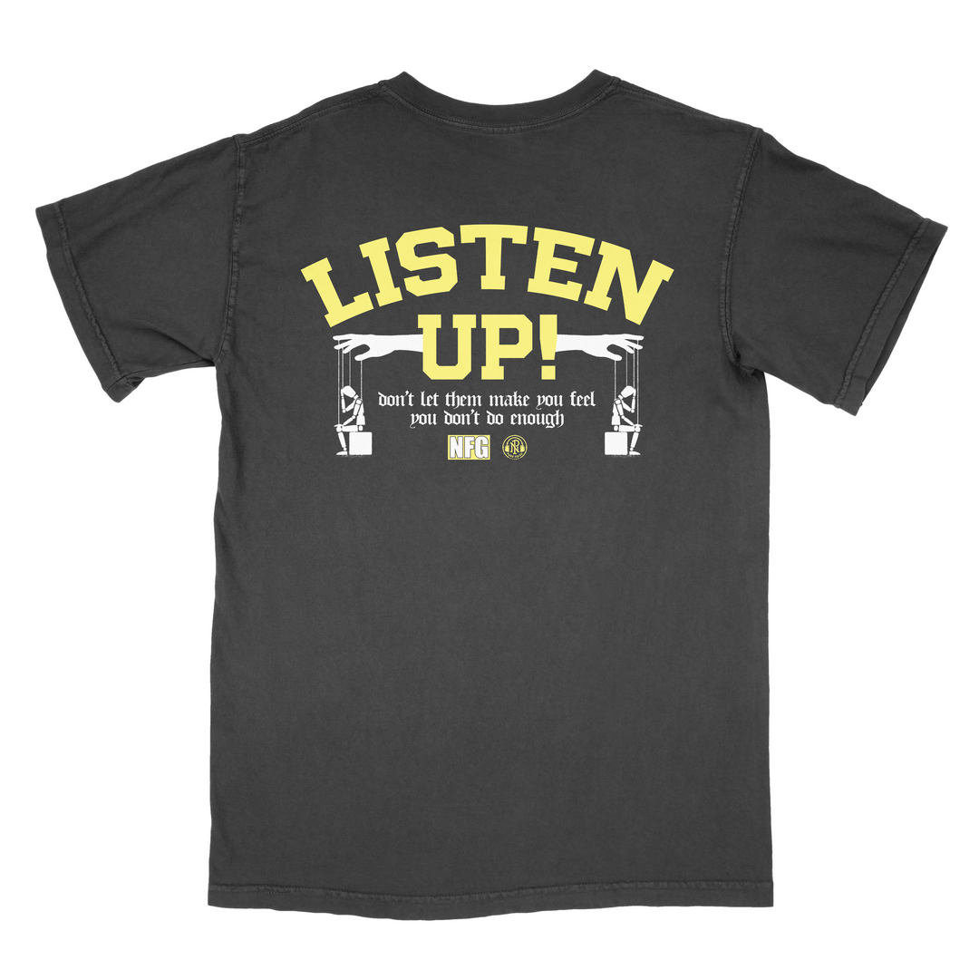 Listen Up! Black T-Shirt