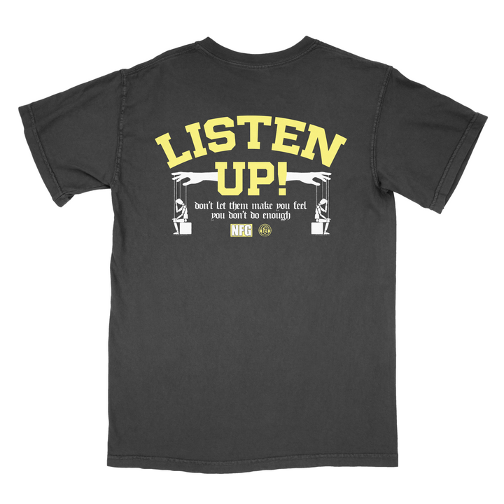 Listen Up! Black T-Shirt