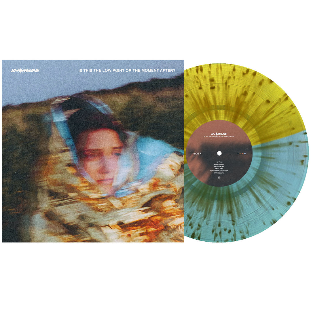 is this the low point, or the moment after? - Half Yellow / Half Electric Blue with Gold Splatter LP
