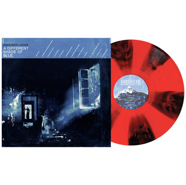 A Different Shade of Blue - 9th Press - Black Ice & Blood Red Pinwheel with Red Splatter LP