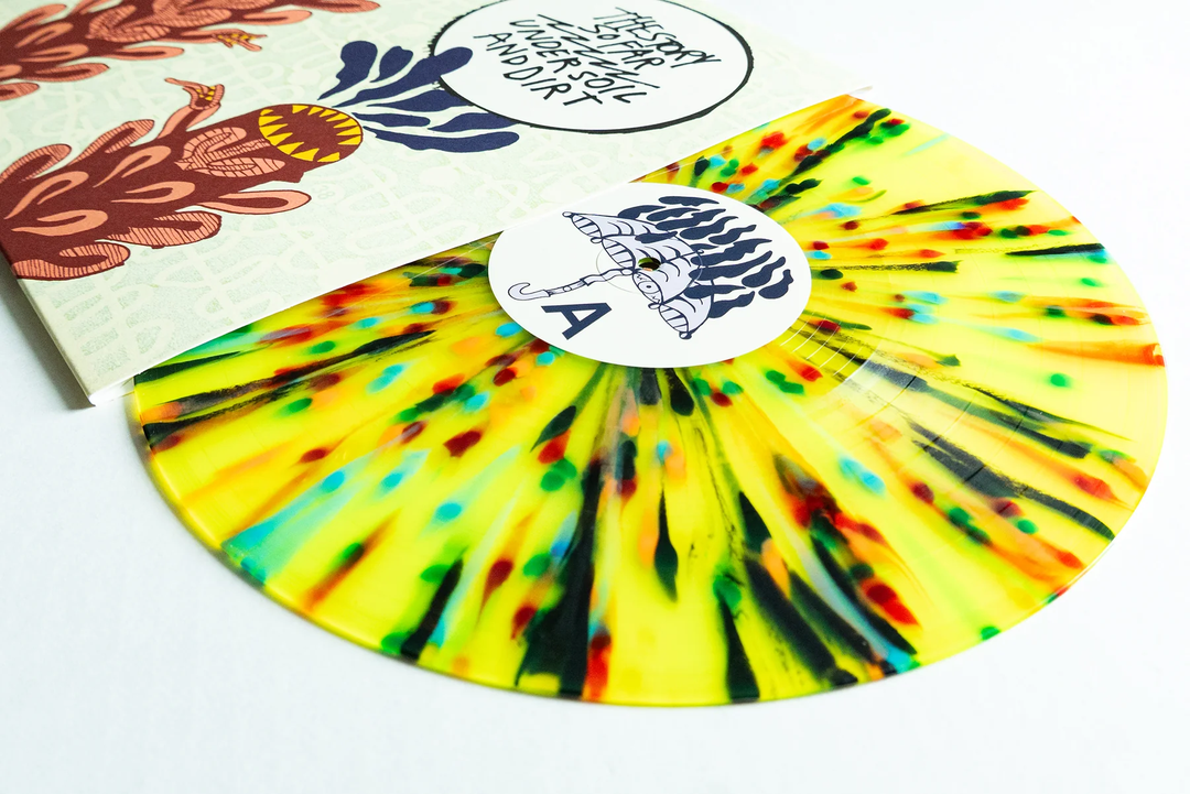 Under Soil & Dirt - Yellow w/ Rainbow Splatter LP