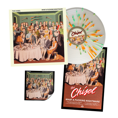 What a Fucking Nightmare - Milky Clear w/ Heavy Halloween Orange, Mint and Olive Splatter LP + Poster + Sticker
