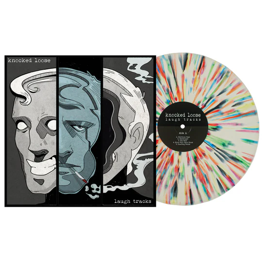 Laugh Tracks - Bone w Rainbow Splatter LP