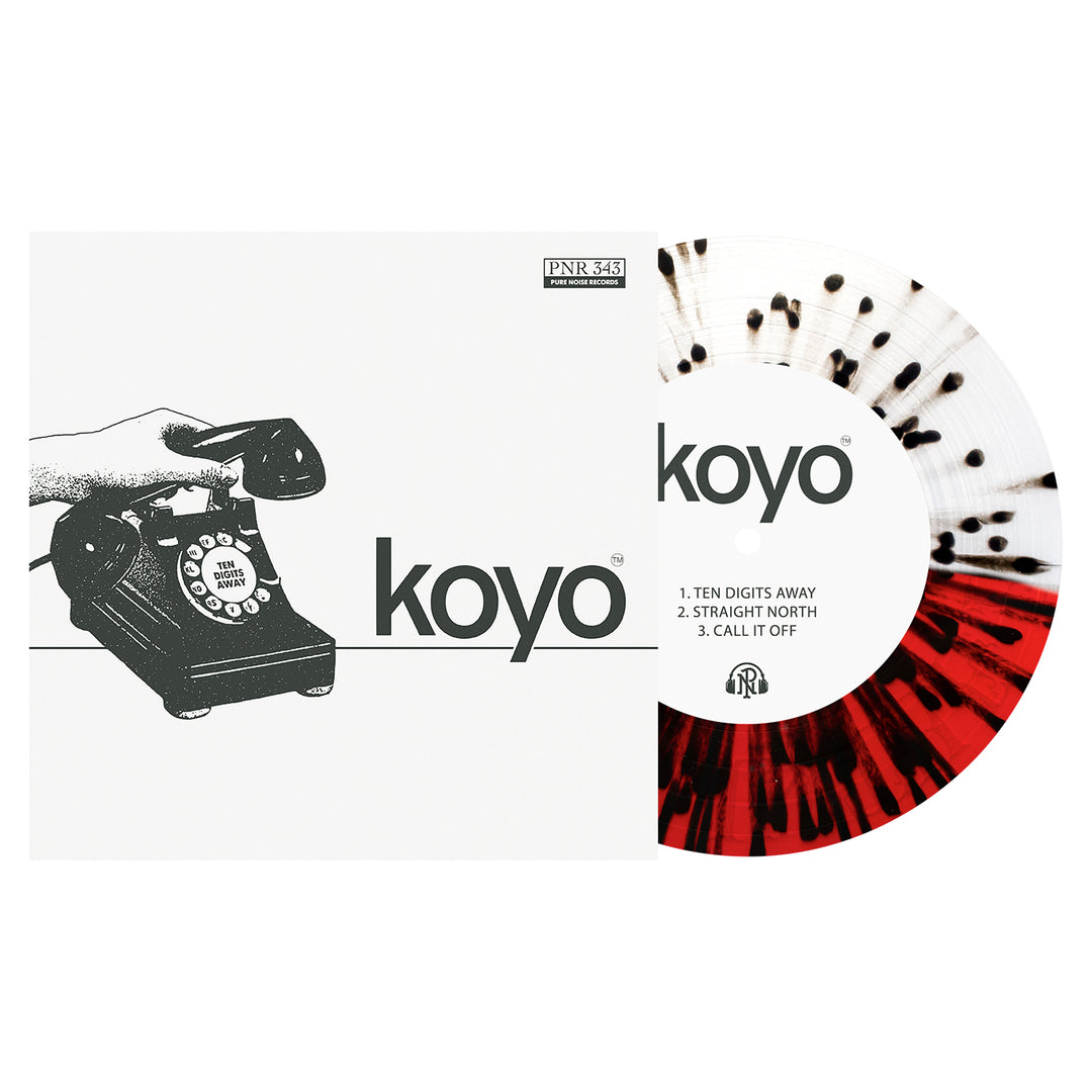 Ten Digits Away - Various - Half Blood Red/Half Clear with Black Splatter 7” - Vinyl
