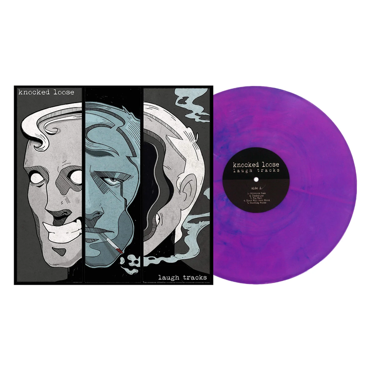 Laugh Tracks - Neon Magenta, Aqua Blue & White Galaxy Tri-Color LP