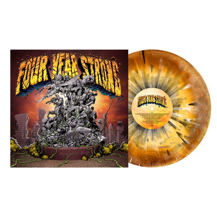 Enemy Of The World - Orange / Mustard Aside/Bside W/ Heavy White & Black Splatter LP