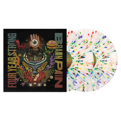 Brain Pain Deluxe - Ultra Clear Red(ish), Neon Green, Halloween Orange & Grimace Purple Splatter LP