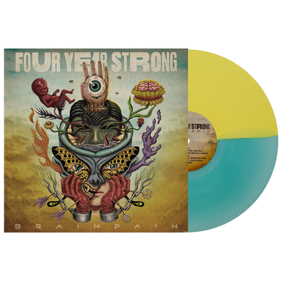 Brain Pain - Half Easter Yellow / Half Electric Blue LP