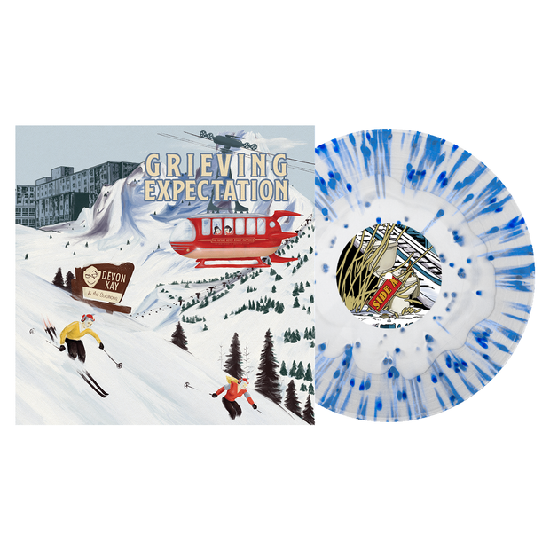 Grieving Expectation - White In Clear W/ Blue Jay & Royal Blue Splatter LP