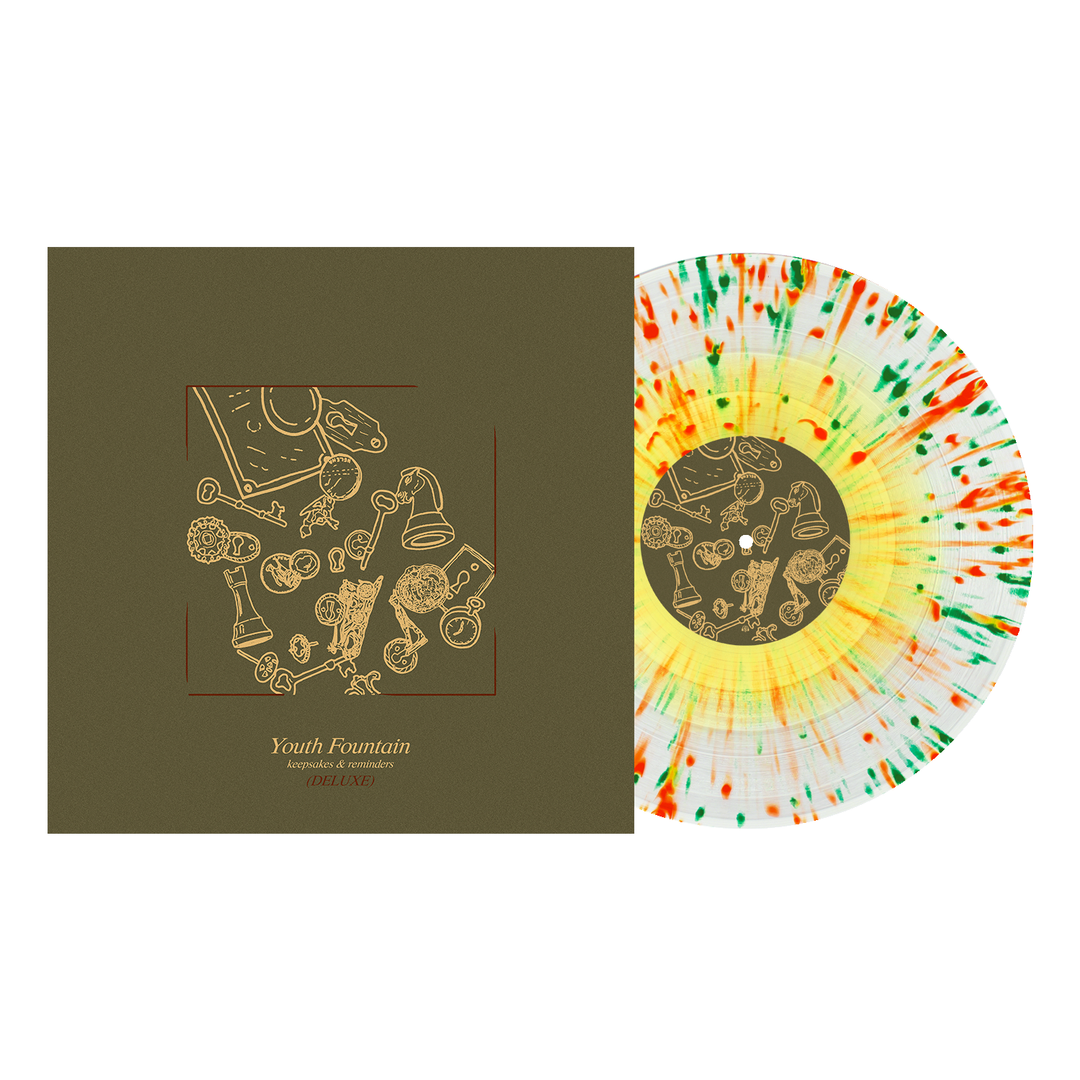 Keepsakes & Reminders Deluxe - Yellow In Clear W/ Olive & Red Splatter LP - Vinyl