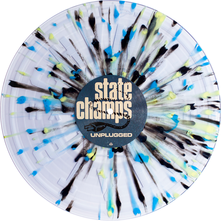 Unplugged -Clear W/ Heavy Cyan Blue, Black & Easter Yellow Splatter LP