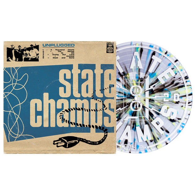 Unplugged -Clear W/ Heavy Cyan Blue, Black & Easter Yellow Splatter LP